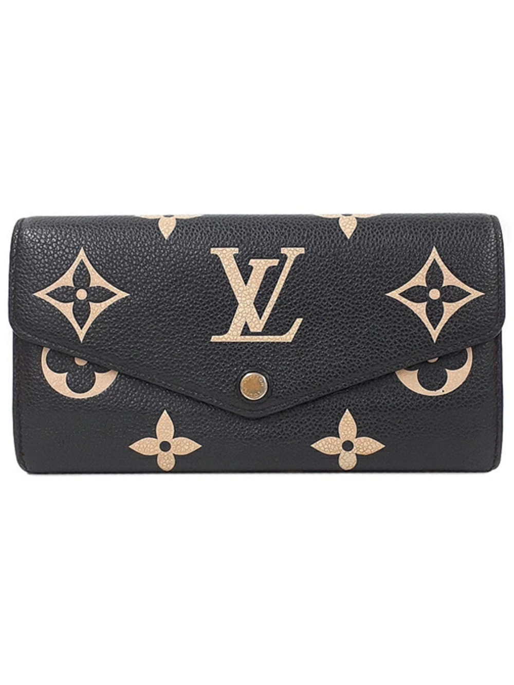 Louis Vuitton Bicolor Monogram Empreinte Portefeuille Sarah Bi fold Long Wallet
